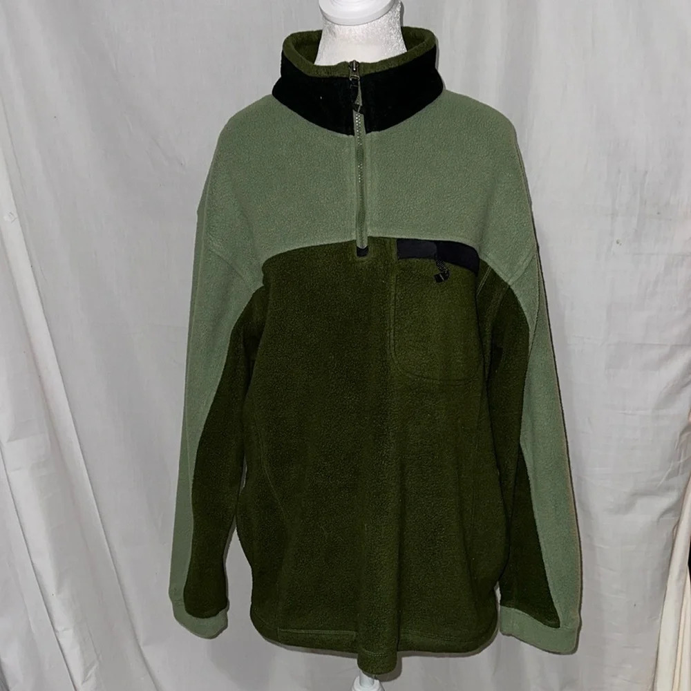 Mens 2 tone green Totes fleece jacket size medium